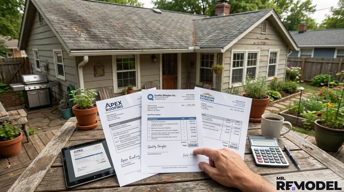 How to Compare Roofing Quotes (The 2026 3-Bid Method)